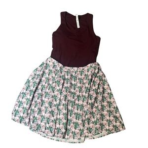 DIXXON Western Skater Pearl Snap Skirt – Cactus Print – Size Medium